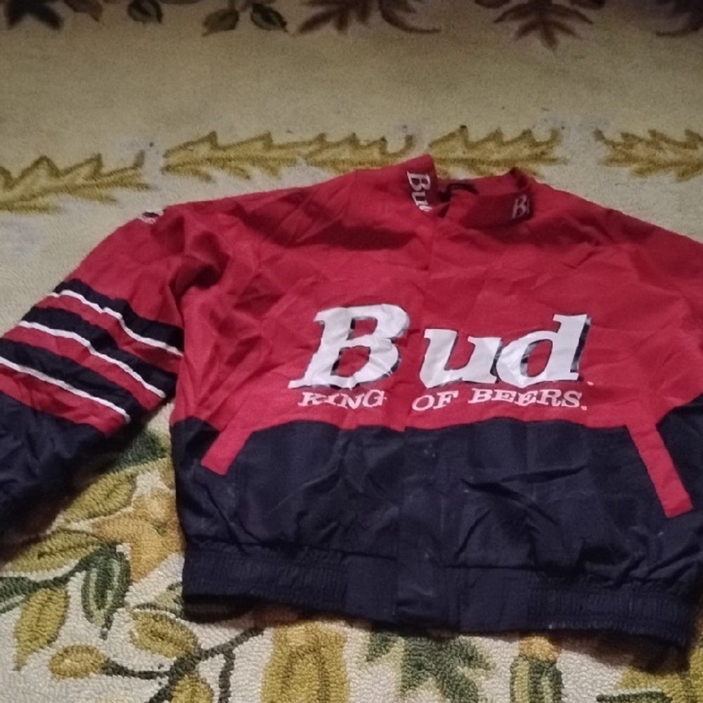 Budweiser Red and Black Bomber Jacket